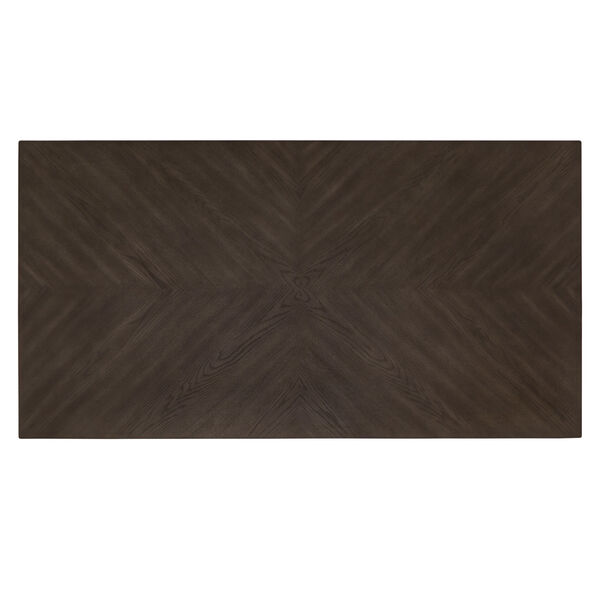 Montgomery Charcoal Brown and Gold Rectangular Dining Table, image 4
